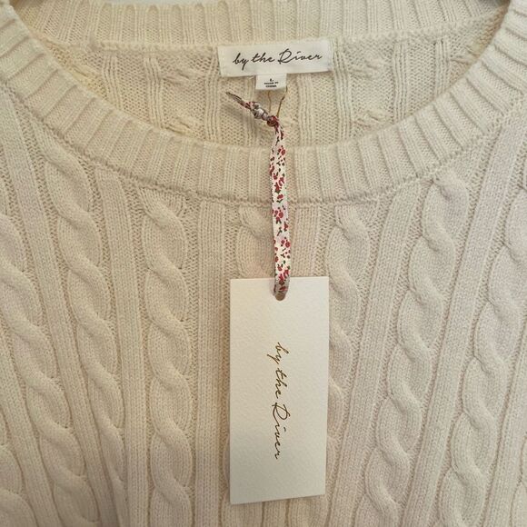 NWT! Cable Knit Crew Sweater - Picture 2 of 3